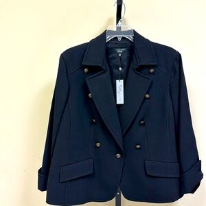 Plus size Talbots black pea coat